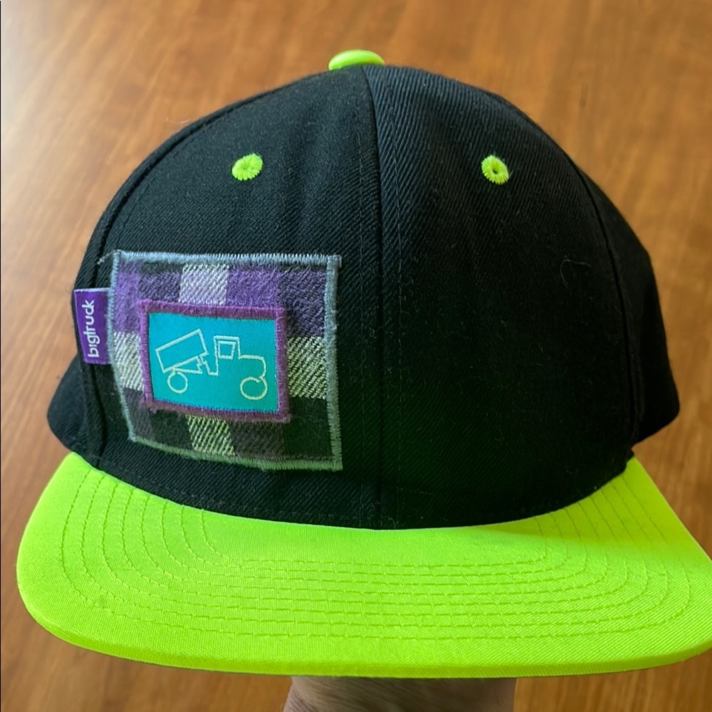 Big Truck Truckee, CA Kids Black and Neon Green hat